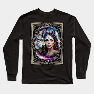 The power of the mystical wolf Long Sleeve T-Shirt